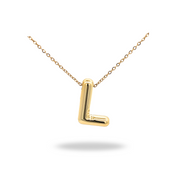 Collar Letra A Puffy Dorado – Tu inicial con volumen y estilo