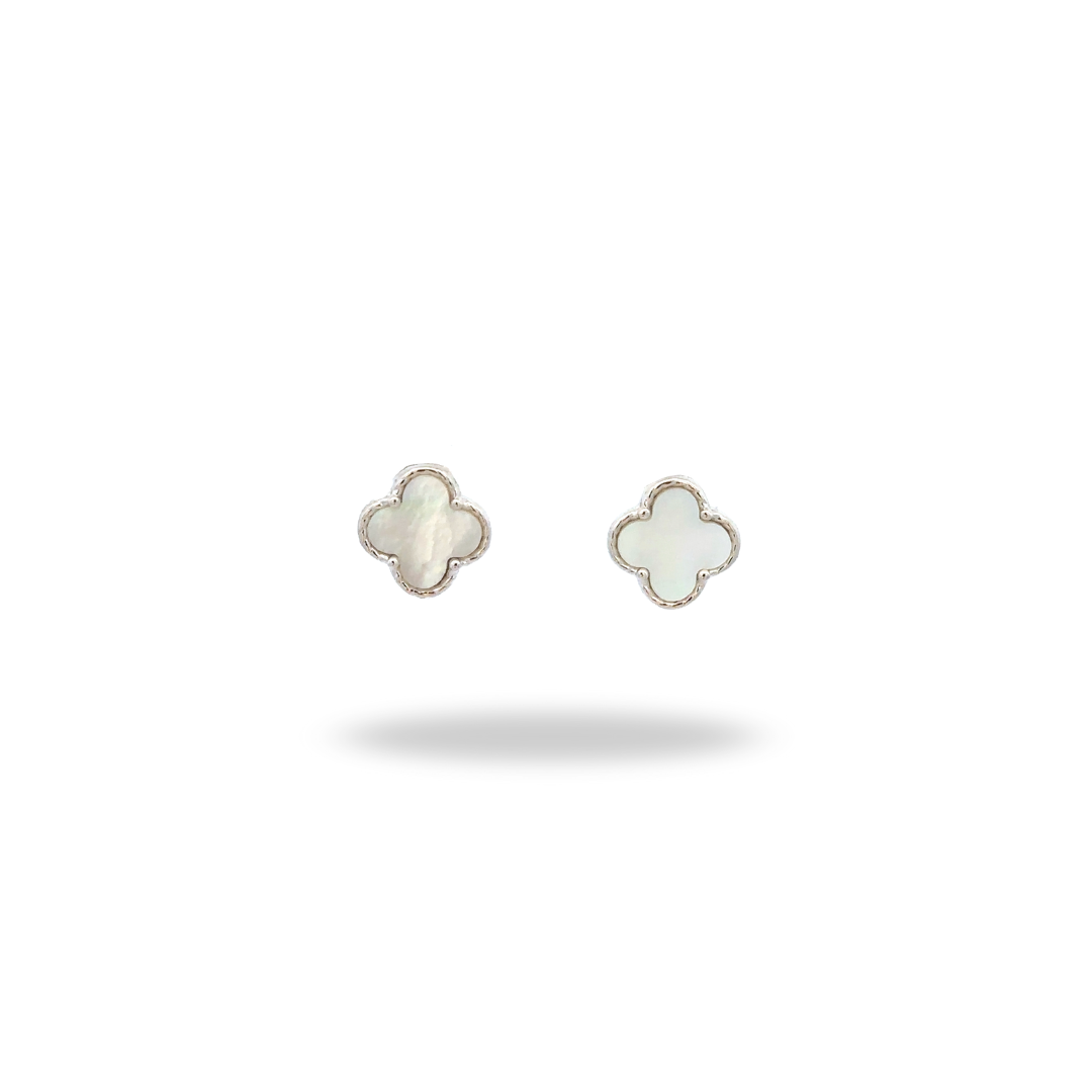 Trébol Natural – Plata 925 con rodio
