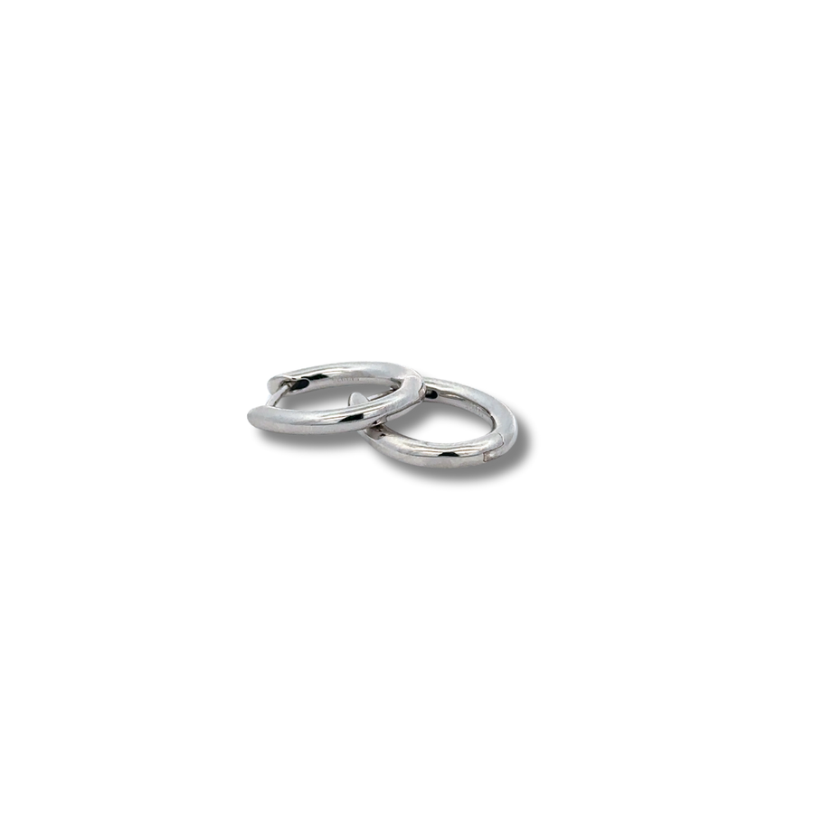 Arracadas Ovaladas Pulidas – Plata 925 con rodio