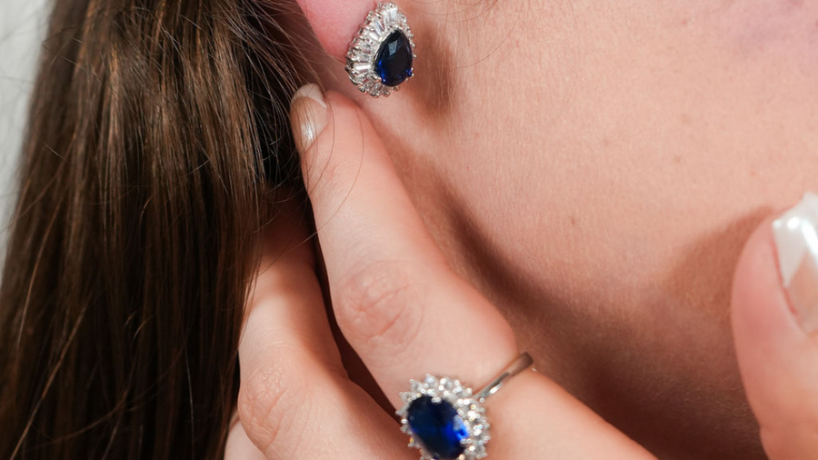 Anillo Heirloom Azul – Plata 925 con rodio