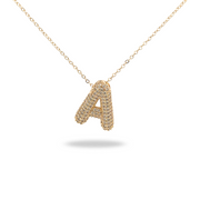 Collar Letra Dorado con Zirconias - Tu inicial, tu brillo