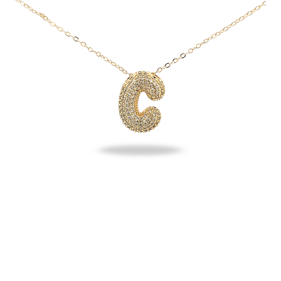 Collar Letra Dorado con Zirconias - Tu inicial, tu brillo