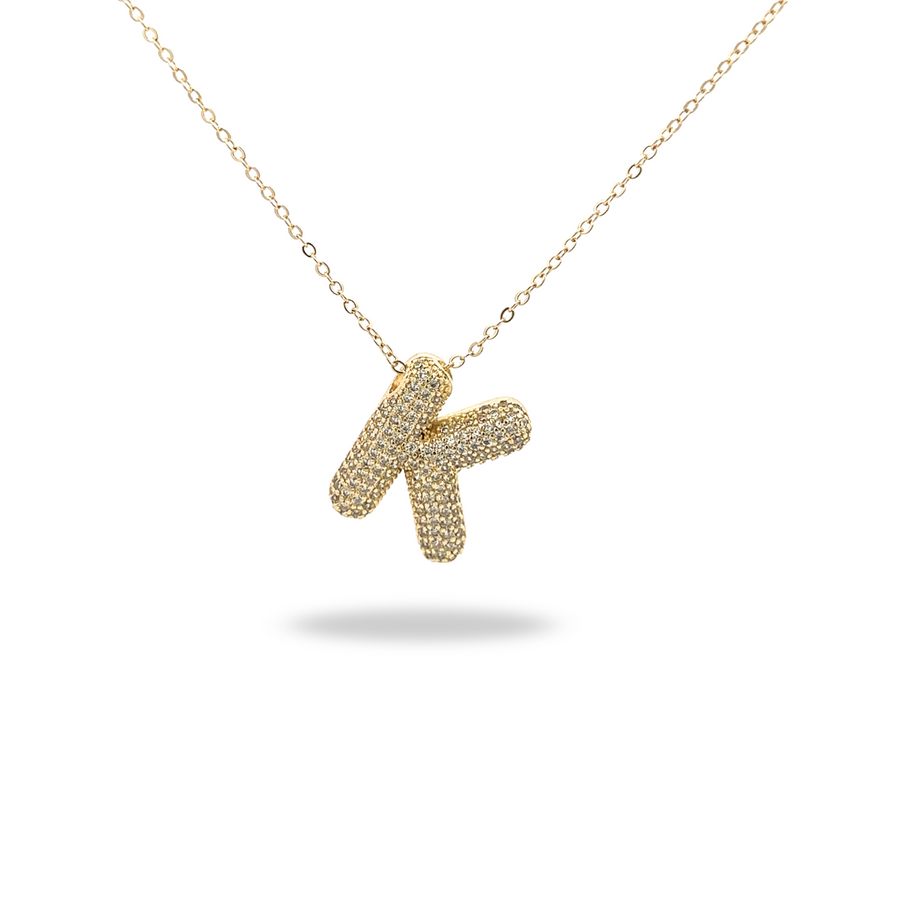 Collar Letra Dorado con Zirconias - Tu inicial, tu brillo