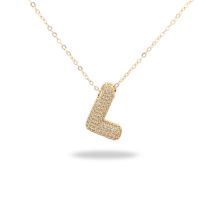 Collar Letra Dorado con Zirconias - Tu inicial, tu brillo