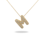 Collar Letra Dorado con Zirconias - Tu inicial, tu brillo