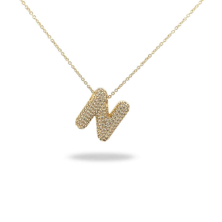 Collar Letra Dorado con Zirconias - Tu inicial, tu brillo