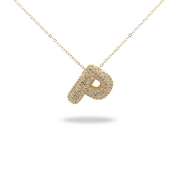 Collar Letra Dorado con Zirconias - Tu inicial, tu brillo
