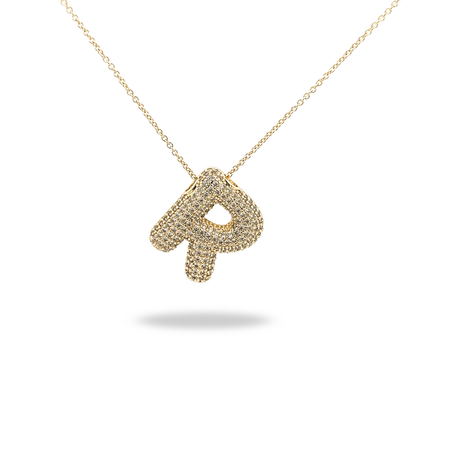 Collar Letra Dorado con Zirconias - Tu inicial, tu brillo