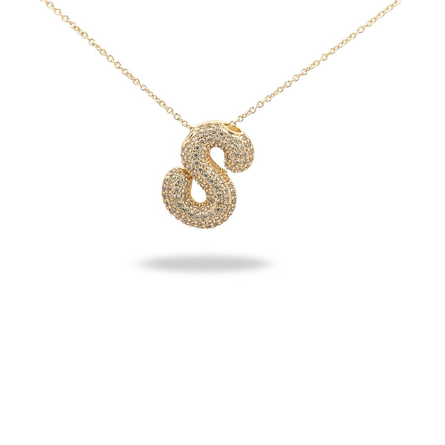 Collar Letra Dorado con Zirconias - Tu inicial, tu brillo