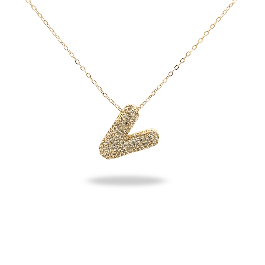 Collar Letra Dorado con Zirconias - Tu inicial, tu brillo