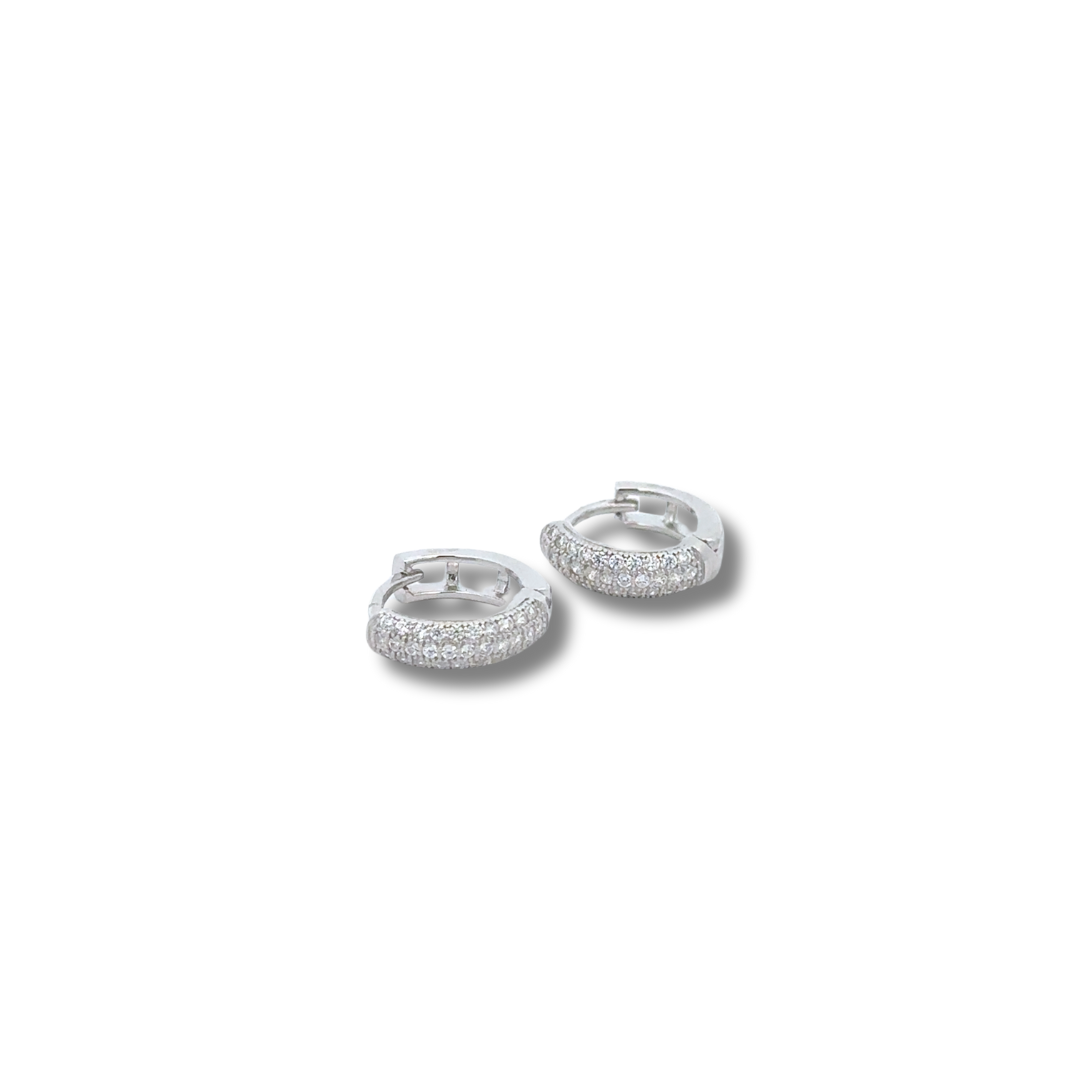 Arracadas Lux Pavé – Plata 925 con rodio