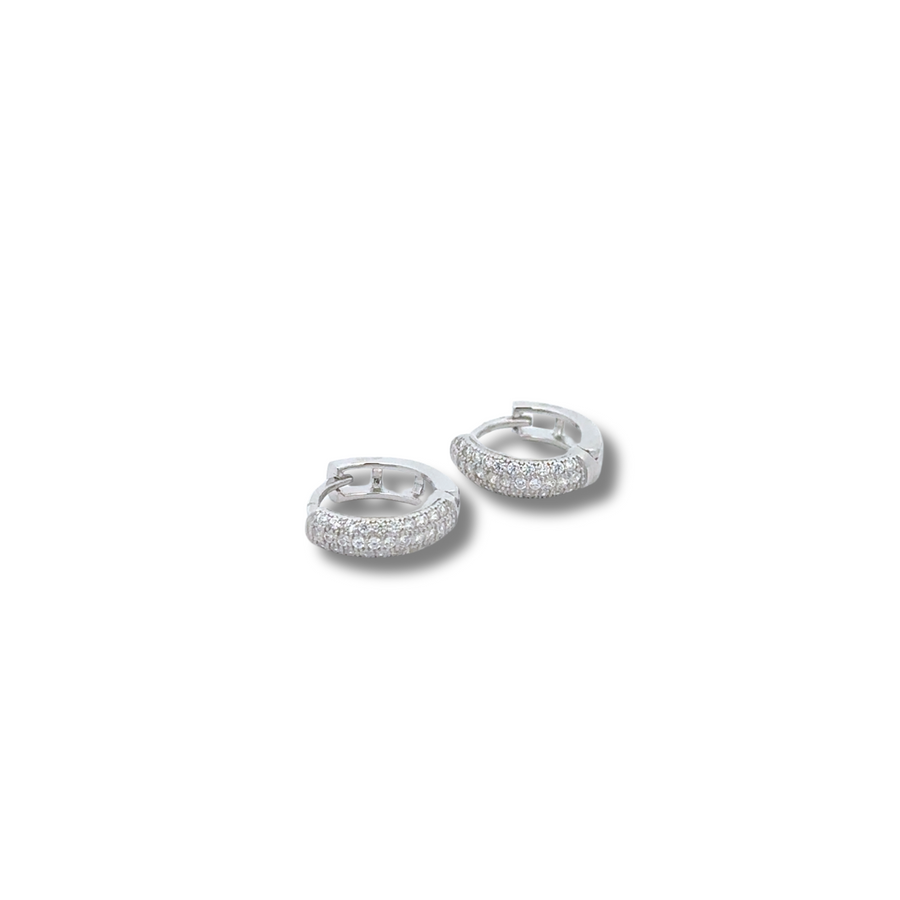 Arracadas Lux Pavé – Plata 925 con rodio