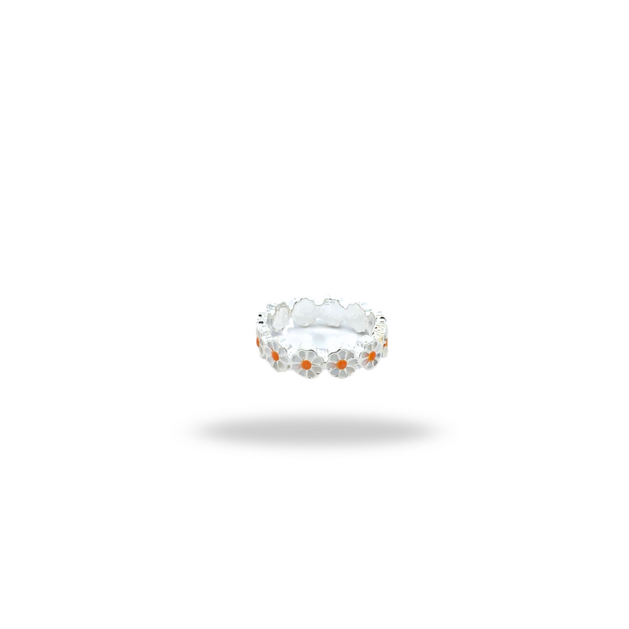 Anillo de Rodio con Flores  – Un jardín en tus manos