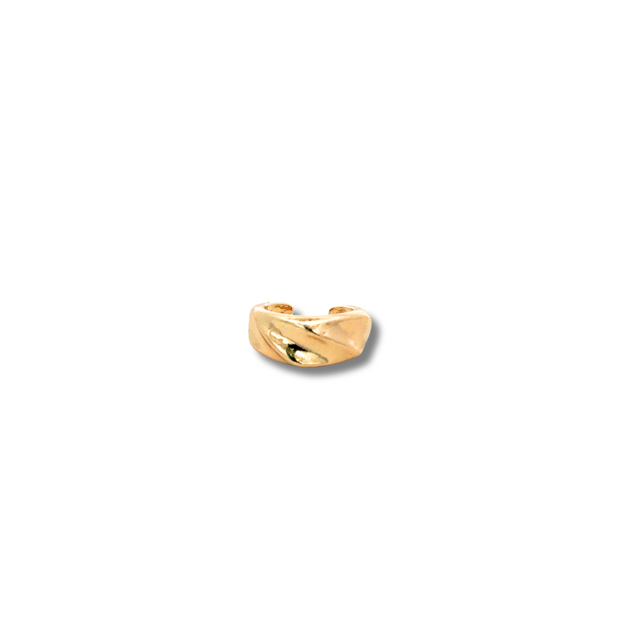 Ear Cuff Dorado con Relieve – Un toque de carácter sin perforaciones