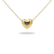 Collar Corazón Glossy Dorado – Amor que refleja tu luz