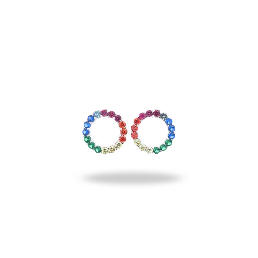 Aretes Círculo Arcoíris – Color que contagia alegría