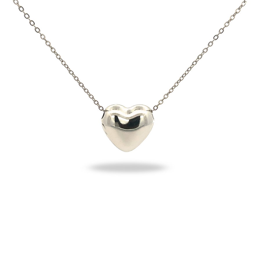 Collar Corazón Glossy Dorado – Amor que refleja tu luz