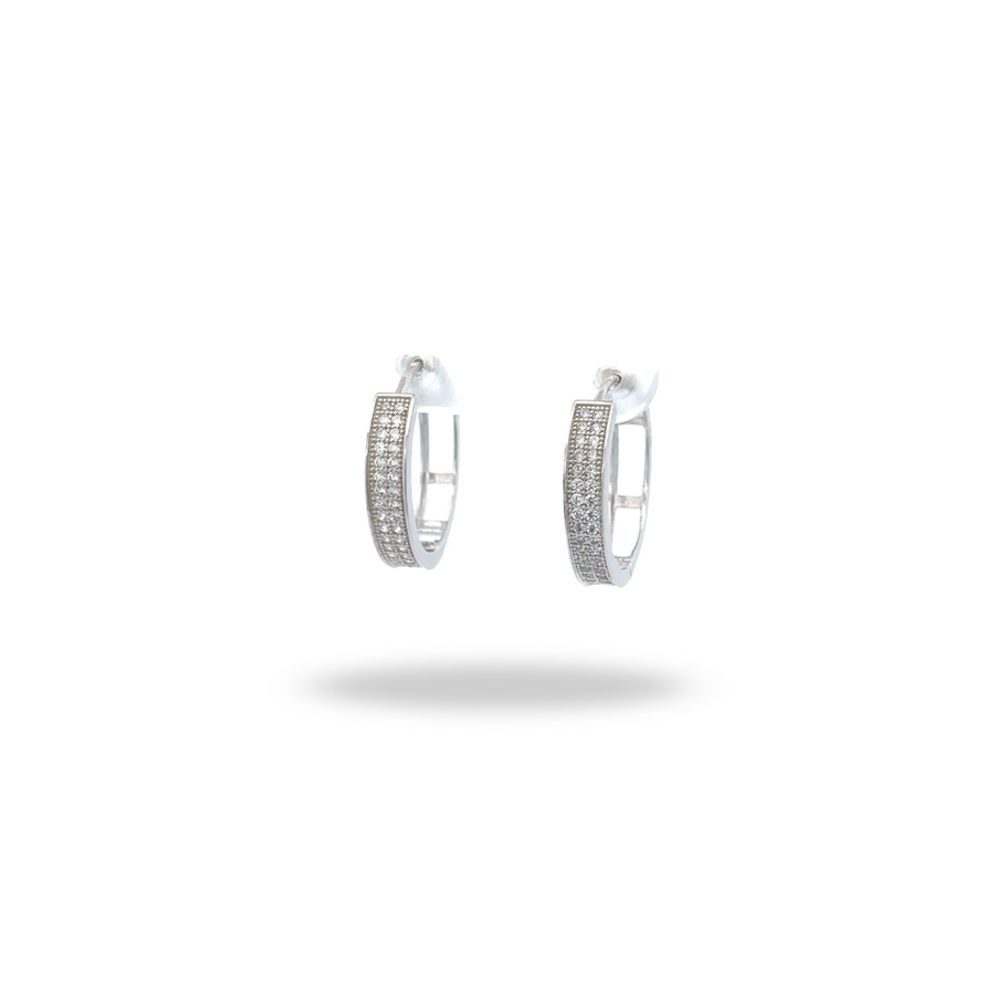 Arracadas Shine Curve – Plata 925 con rodio
